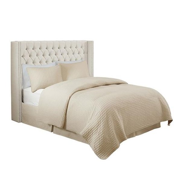 Madison Park Madison Park MP116-0355 Amelia Upholstery Headboard; Queen; Offwhite MP116-0355